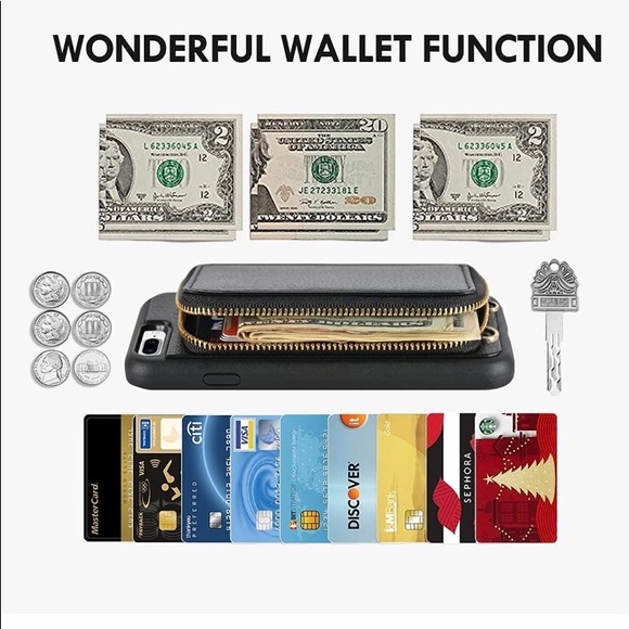 Phone 7 plus and iPhone 8 plus Wallet Case with Anti-lost Lanyard. - Picture 5 of 5